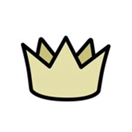 Цветной вариант раскраски корона принцессы простая