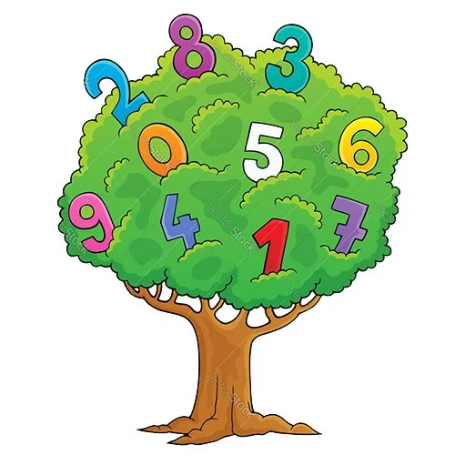 Цветной пример раскраски математическое дерево
