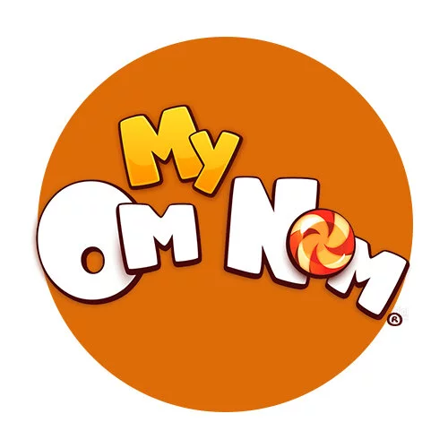 Цветной пример раскраски om nom logo