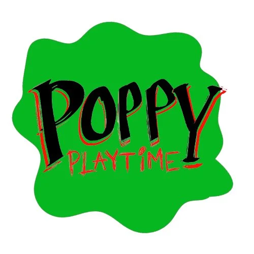 Цветной пример раскраски поппи плейтайм логотип