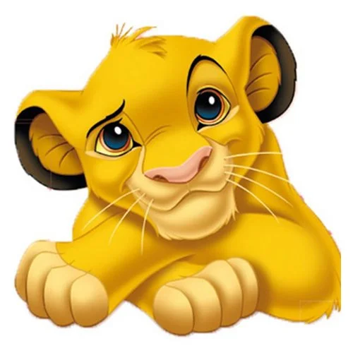 Цветной вариант раскраски симба смелый малыш король лев