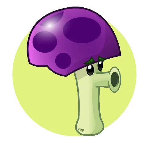 Цветной пример раскраски страшный гриб