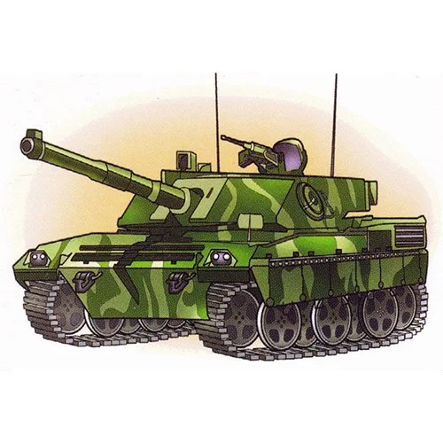 Цветной вариант раскраски танк ариете