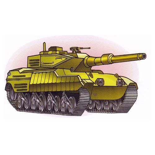 Цветной пример раскраски танк стингрей