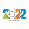 Цветной пример раскраски 2022 год тигра новый год