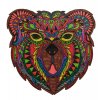 Цветной пример раскраски голова медведя