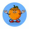 Цветной пример раскраски апельсин йога