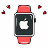 Цветной пример раскраски apple watch