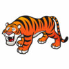 Цветной пример раскраски большой тигр
