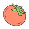 Цветной пример раскраски целый спелый томат