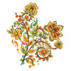 Цветной пример раскраски цветы хохлома