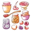 Цветной пример раскраски еда из ягод