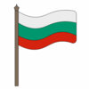 Цветной пример раскраски флаг болгарии