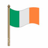 Цветной пример раскраски флаг ирландии