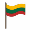 Цветной пример раскраски флаг литвы