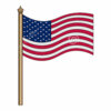 Цветной пример раскраски флаг сша америки