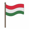 Цветной пример раскраски флаг венгрии