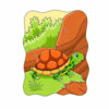 Цветной пример раскраски лесная черепаха