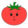 Цветной пример раскраски миленький помидор