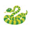 Цветной пример раскраски полосатая змея
