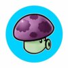 Цветной пример раскраски пуф-гриб
