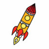 Цветной пример раскраски пуск ракеты