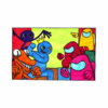 Цветной пример раскраски радужные друзья против амонг ас