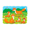 Цветной пример раскраски семья лисы