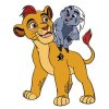 Цветной пример раскраски симба король лев хранитель лев