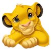 Цветной пример раскраски симба смелый малыш король лев