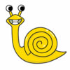 Цветной пример раскраски slow seline the snail банбан