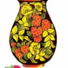 Цветной пример раскраски ваза расписная