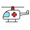 Цветной пример раскраски вертолет медицины