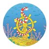 Цветной пример раскраски змея подводная