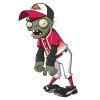 Цветной пример раскраски зомби-бейсболист