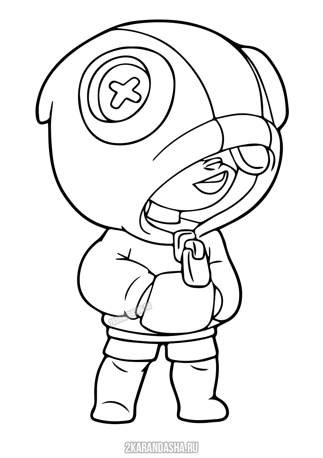 Coloring Page Brawl Stars Cool Leon Print Brawl Stars - brawl stars coloring pages leon skin