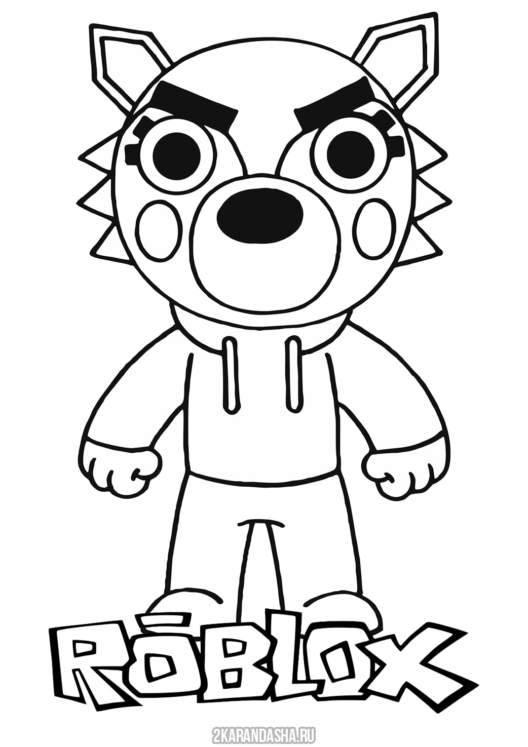 Coloring Page Roblox Piggi Willow Wolf Print Roblox - roblox basic beecoloring pages