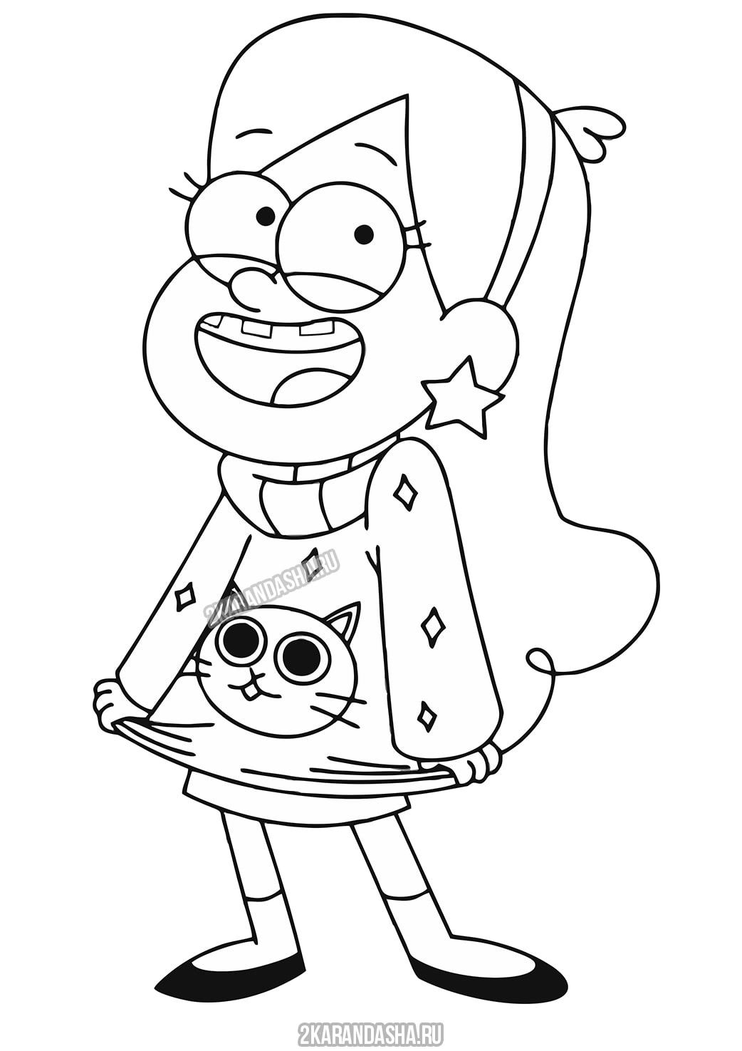 Raskraska Graviti Folz Mejbl V Smeshnom Svitere Raspechatat Besplatno Gravity Falls