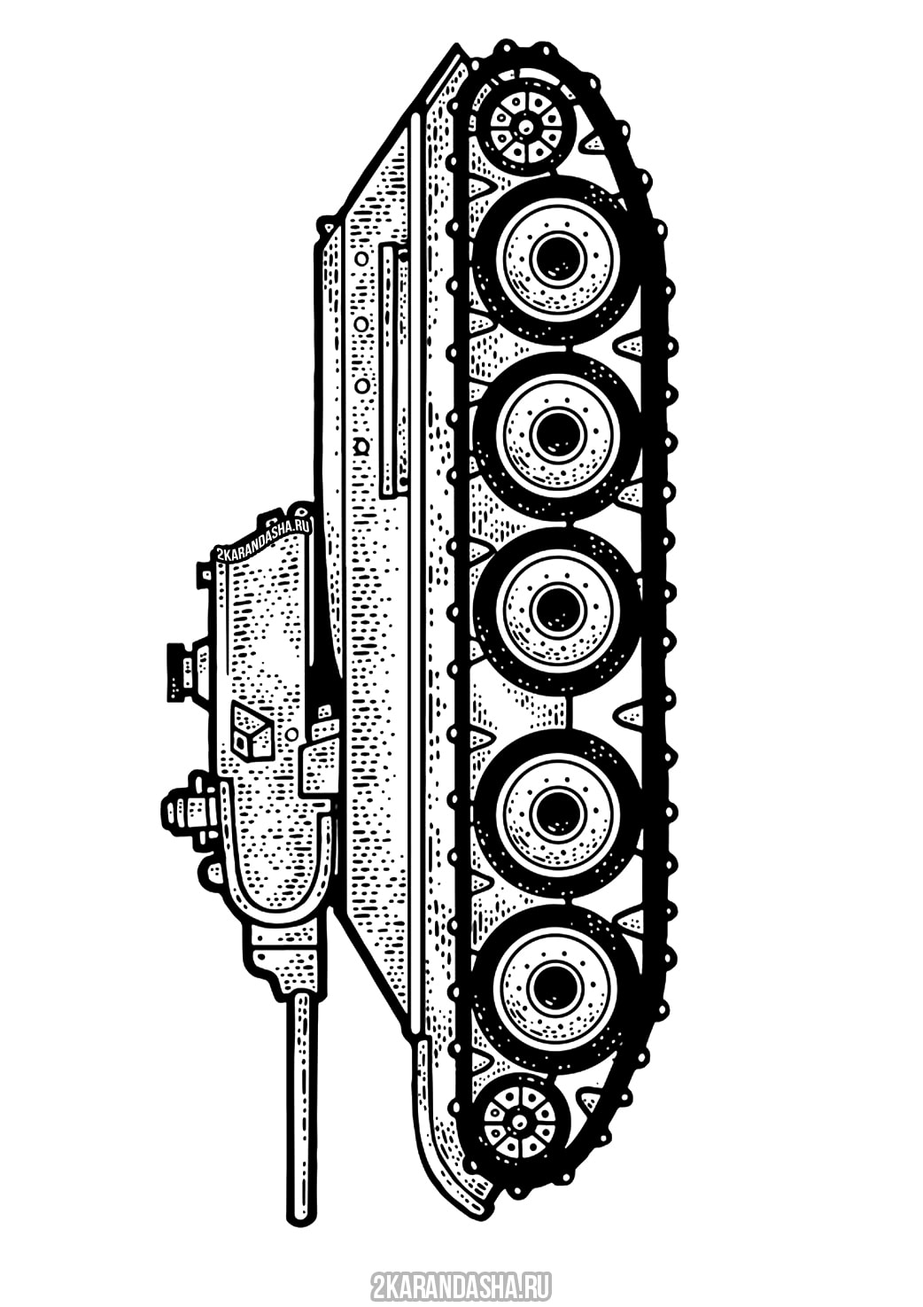 Картинка танка т 34 раскраска