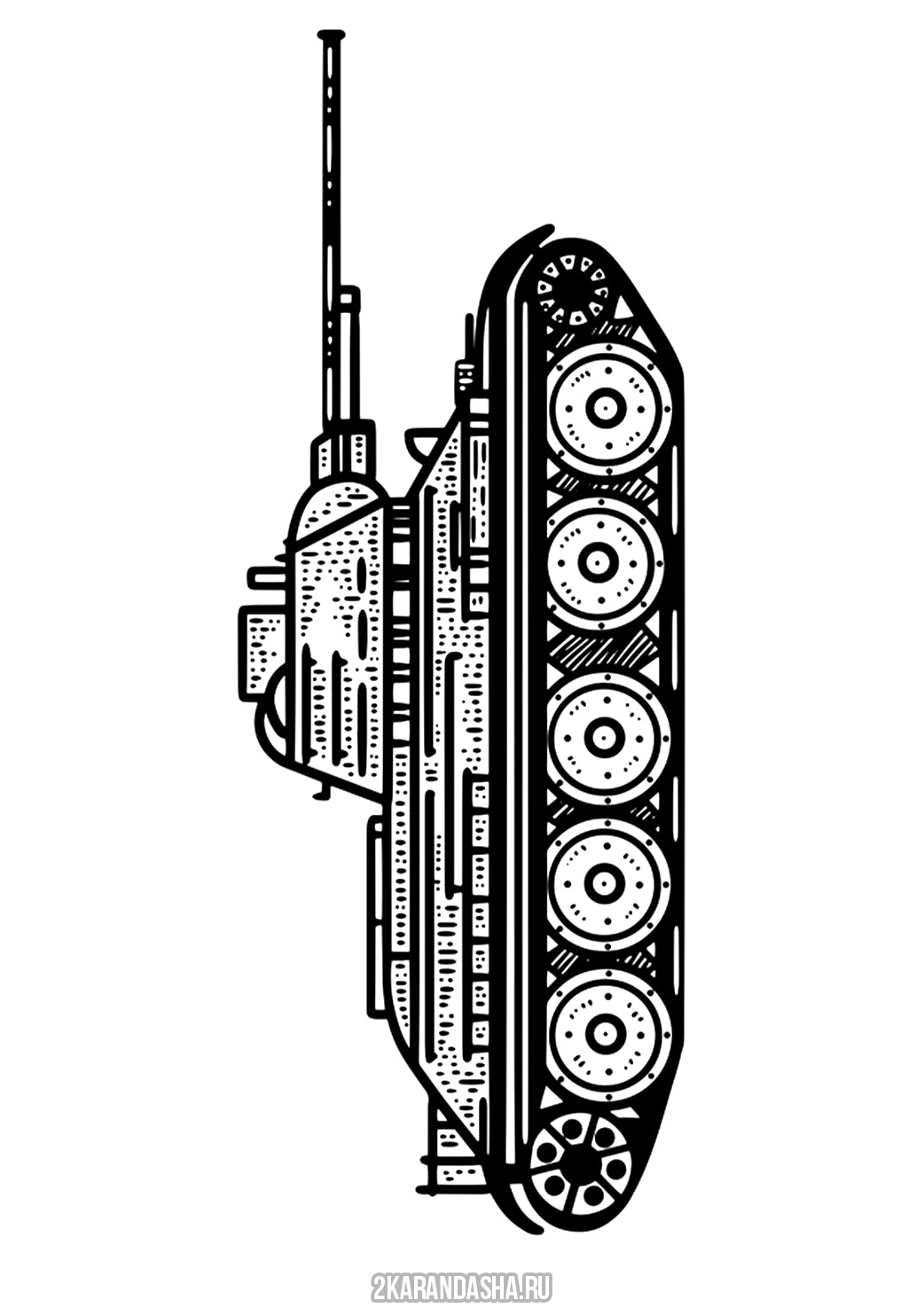 Картинка танка т 34 раскраска