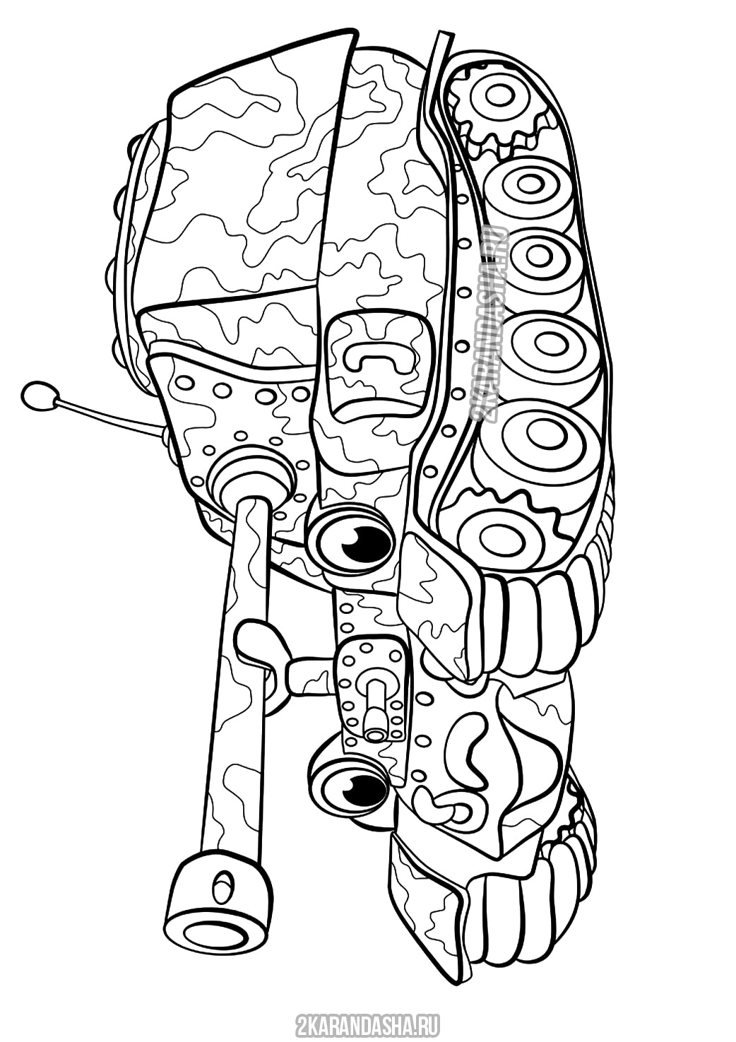 Танк рисунок раскраска