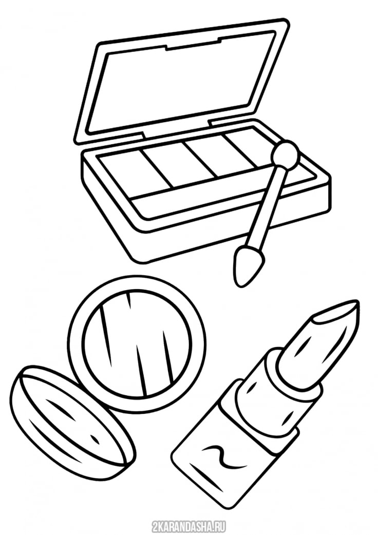 Картинки косметика для девочек раскраски