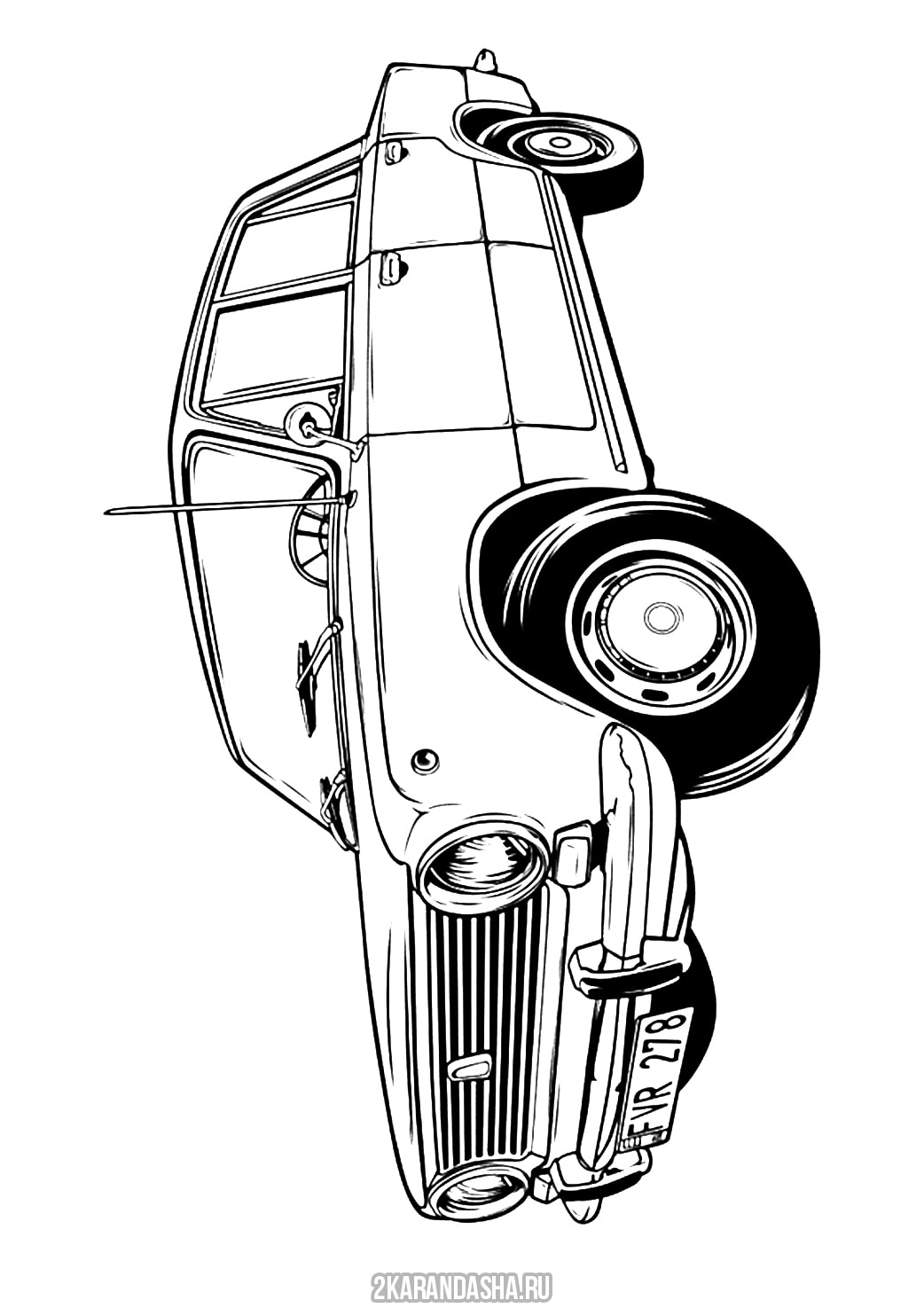 Ваз 2107 раскраска распечатать