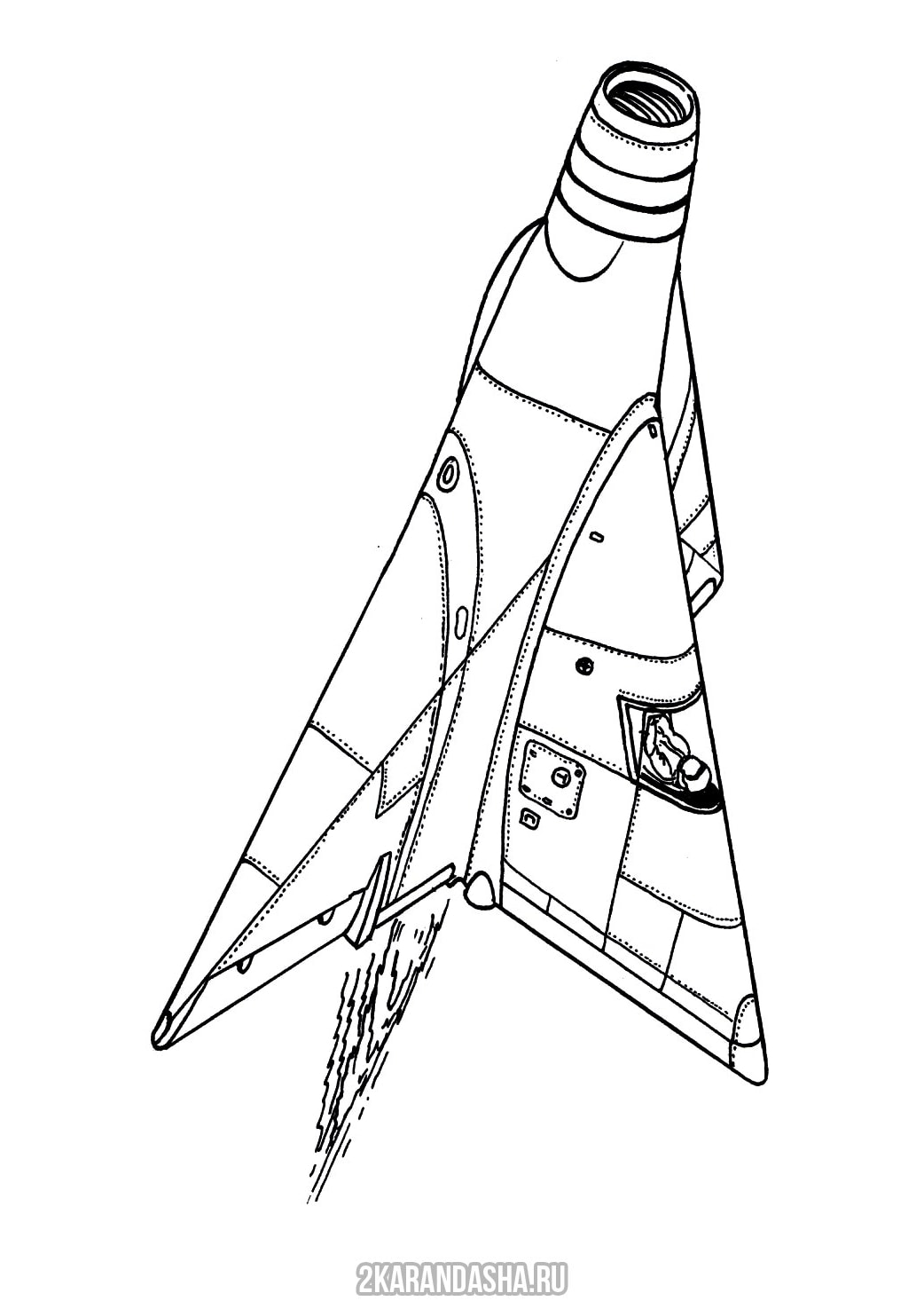 Раскраска онлайн Летательный аппарат Липпиша бесплатно
