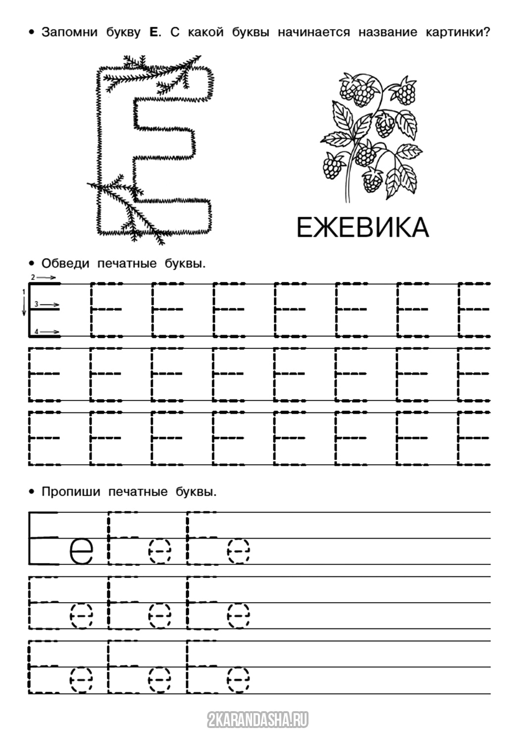 Распечатать напиши букву е для детей, пропись буква Е