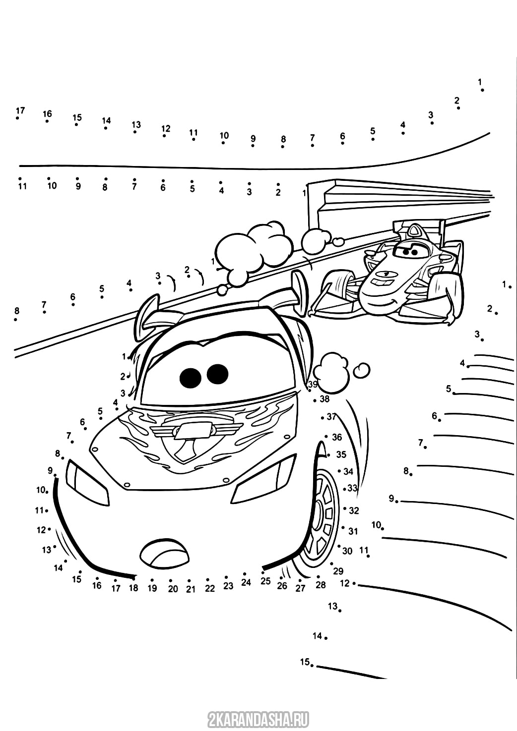 Раскраска тачки по номерам распечатать