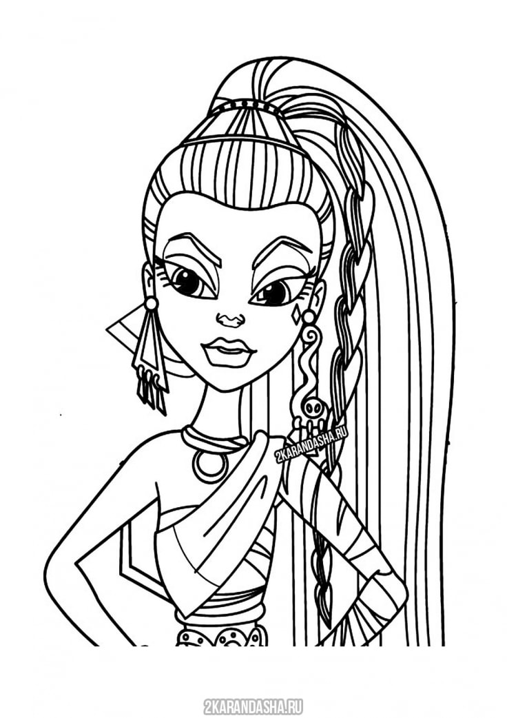 monster high nefera coloring pages