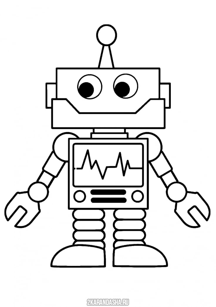 Распечатать раскраску робот говорун