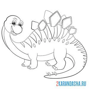 Онлайн раскраска крупный динозавр