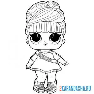 Раскраска кукла лол miss cnow снежная онлайн